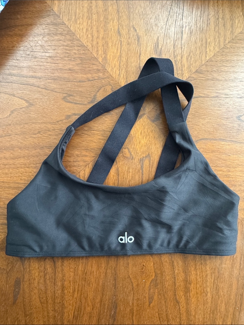 ALO Yoga Black Crossback Sports Bra